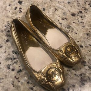 Michael Kors Fulton Gold Moc Flats